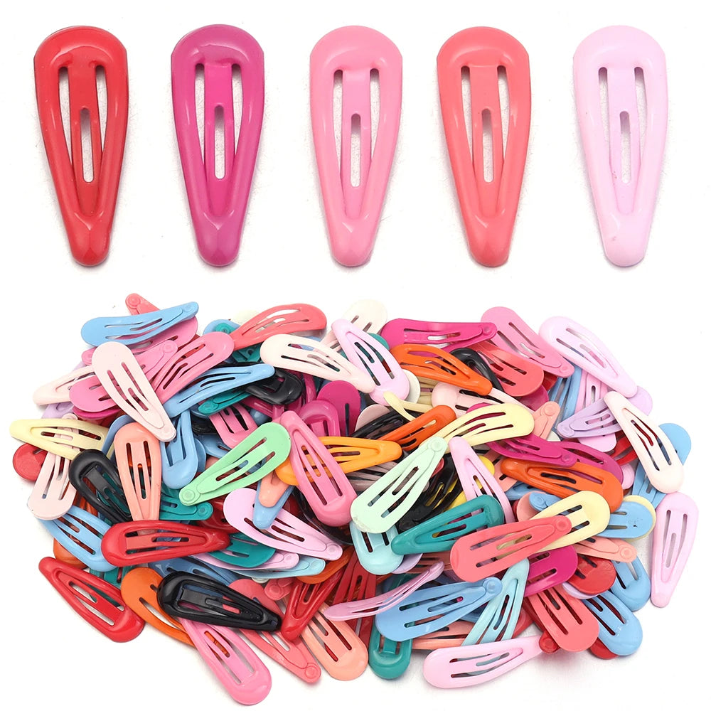 30pcs/lot Colorful BB Hair Clips Y2K Cute Mini Metal Hair Pins Clips Snap Barrettes For Girls Headdress Hair Accessories