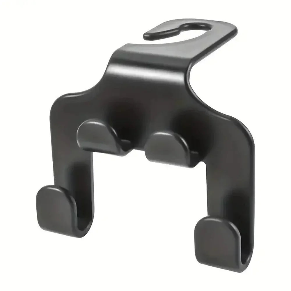 1/2/4pc Multifunctional Car Seat Back Hook Double Head Phone Hanger Headrest Hanging B close-up view