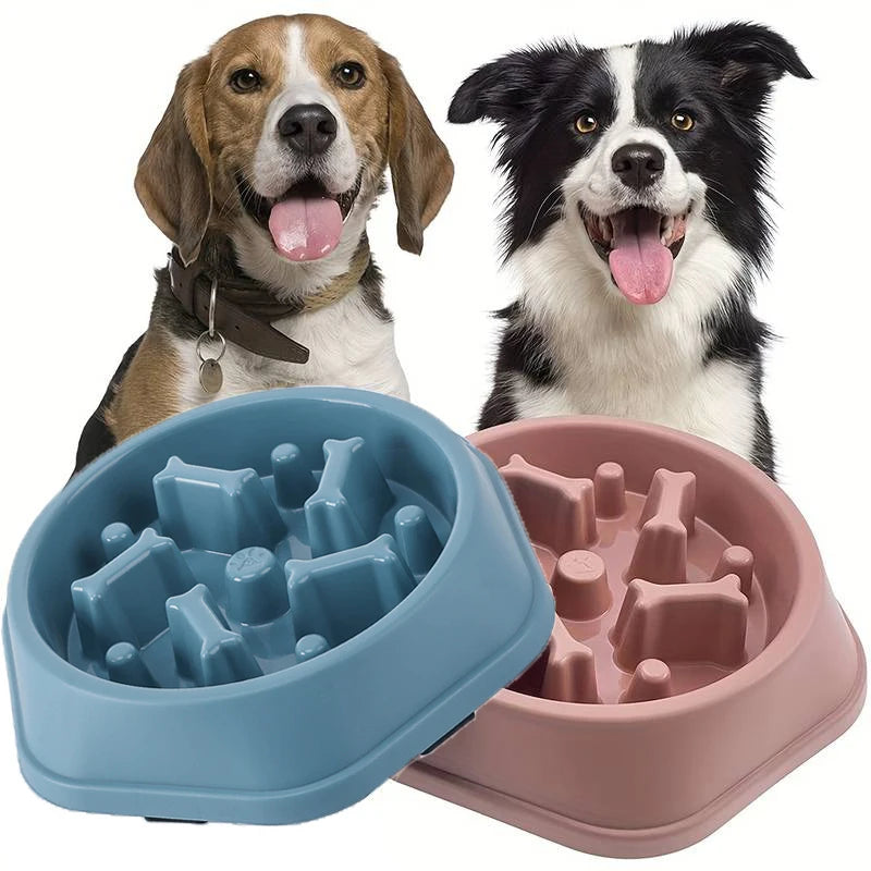 Slow Feeder Dog Bowl | Anti-Choking Puzzle Feeder for Small and Medium Dogs close-up view