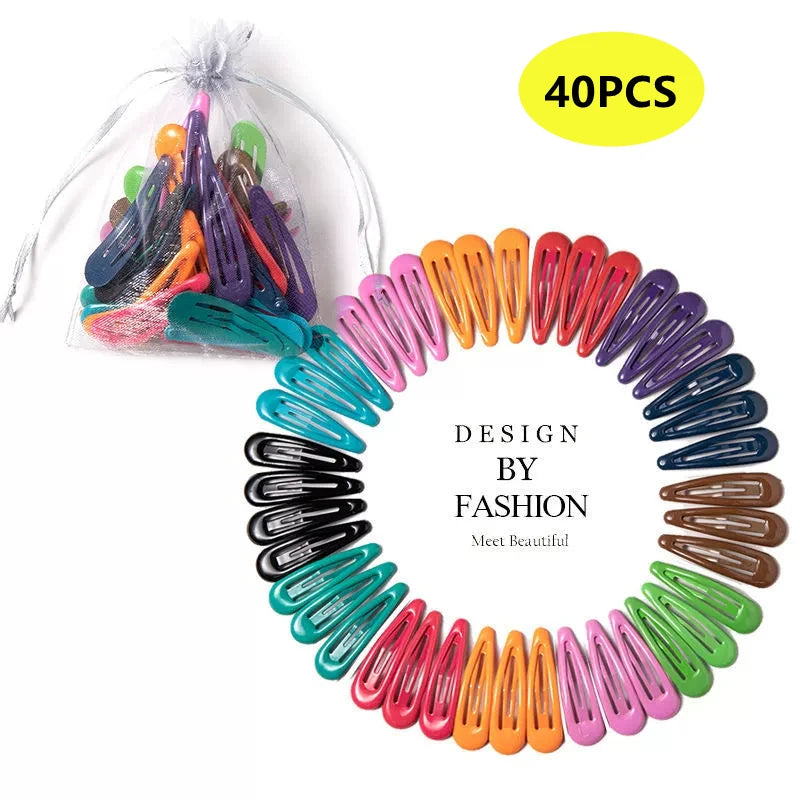 40PCS to 10PCS Hair Clips Girls Cute Candy color Hair Accessories Candy Color Style H lifestyle view