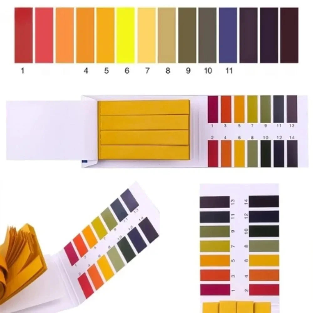 PH Test Paper 80 Strips Full Range 1-14 | Universal Indicator for Aquarium, Water, Saliva, and Cosme