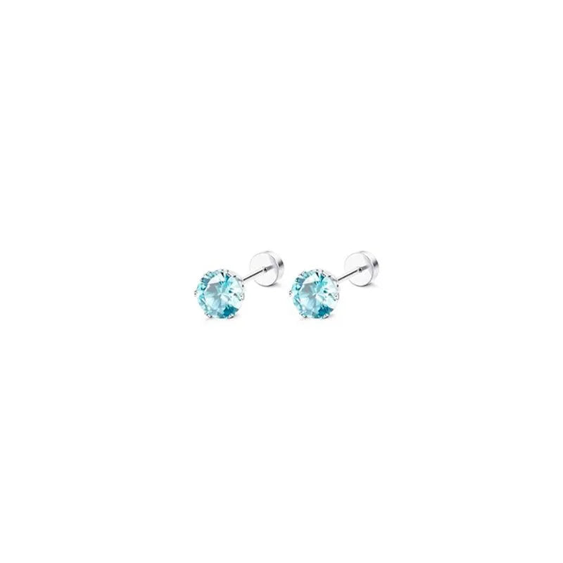 2pcs 20G Hypoallergenic Stud Earrings for Women Men, Stainless Steel Flatback Earrings C detail view
