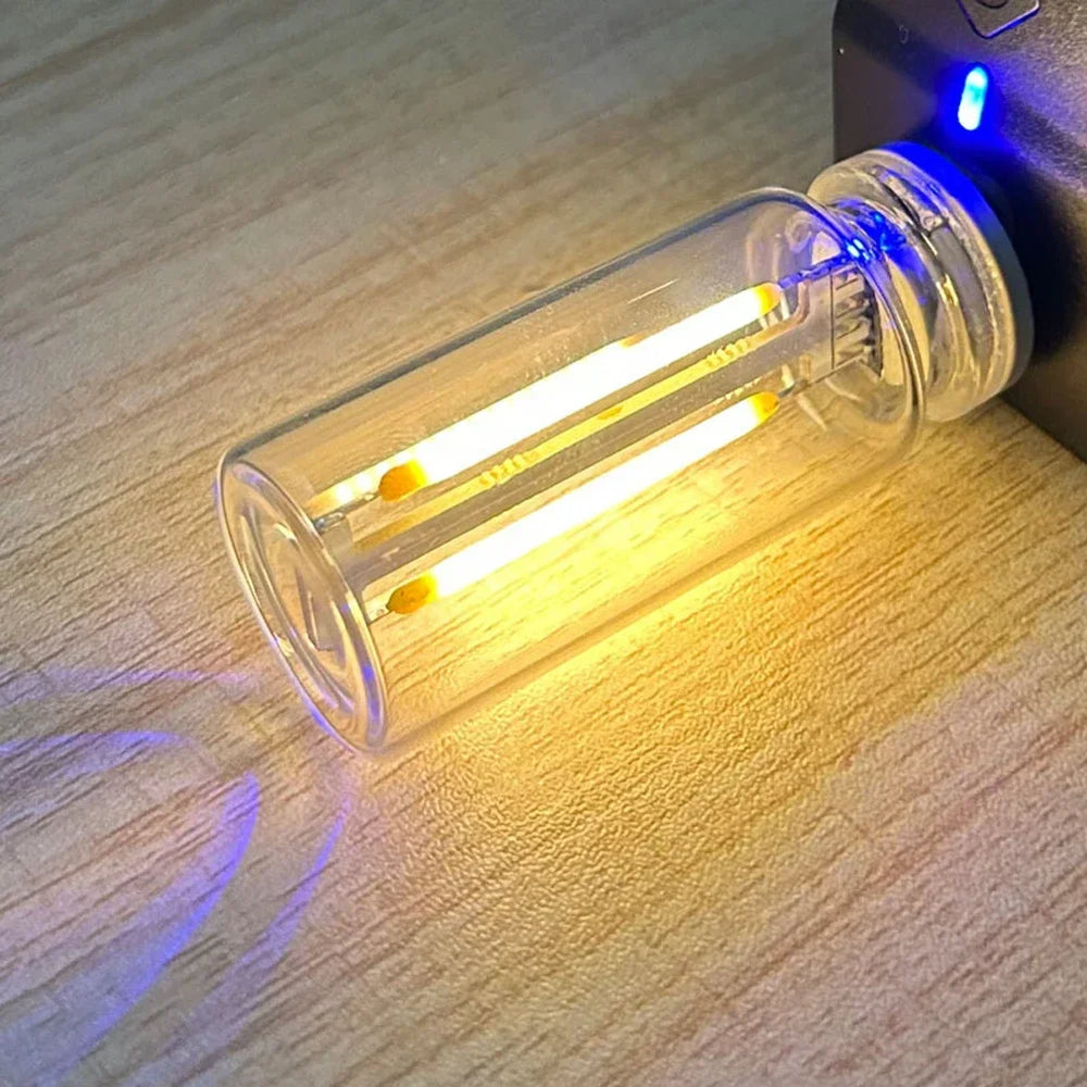 5V USB LED Spiral Filament Touch Dimming Bulb | Retro Night Light Atmosphere Lamp detail view