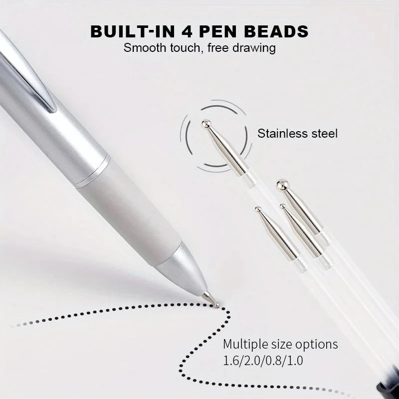 New 5 in 1 Nail Dotting Pen Nail Art Dotting Tools Nail Design Art Tip Dot Paint Manic close-up view