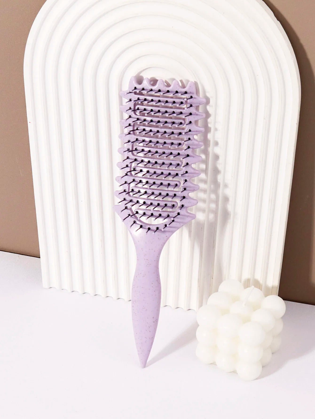 Curling Styling Brush - Hollow Massage Comb, Nylon Mane, ABS Plastic Handle, Comforta lifestyle view