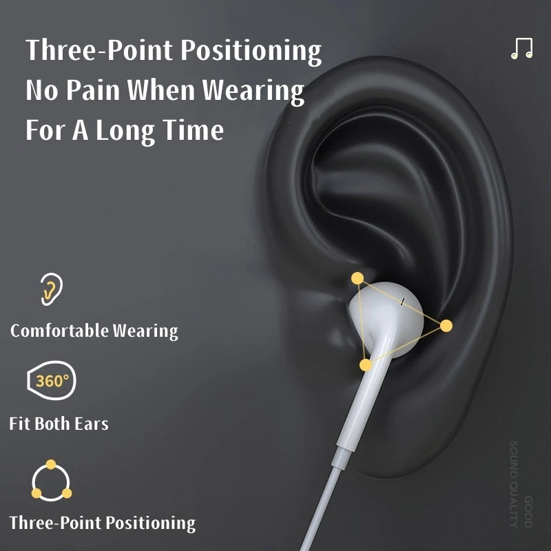 Wired Earphones close-up view