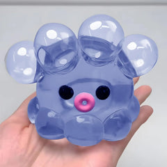 Glowing Octopus Bubble Pop Fidget Toy | Squeeze Sensory Ball with Soft Popping Sounds alternate view