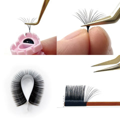 ARTSTAR 12 Rows False Eyelashes Tray | J B Curl 6-20mm Matte Black Lash Extensions detail view