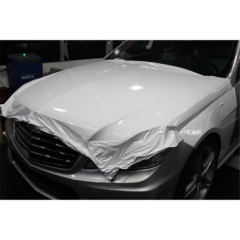 White Glossy Vinyl Wrap Film Bubble Free Car Bike Phone Skin