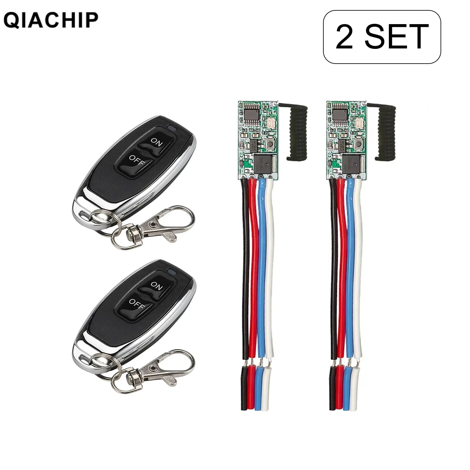 QIACHIP 433MHz Wireless Remote Control Switch Long Range Mini Receiver 3.6V 12V 24V additional angle