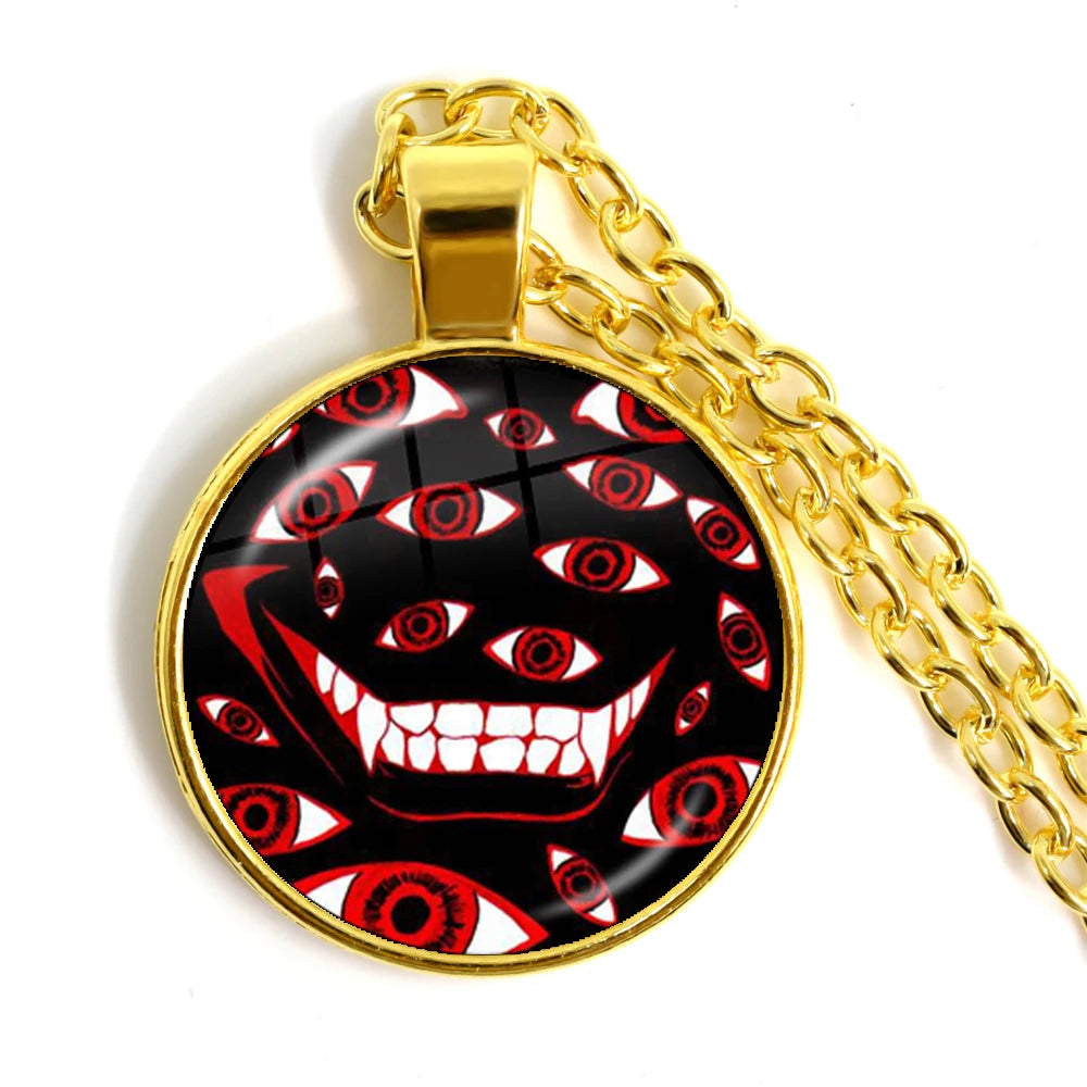 Hellsing Alucard Pentagram Pendant Necklace 25mm Glass Cabochon Pentagram Statement P lifestyle view