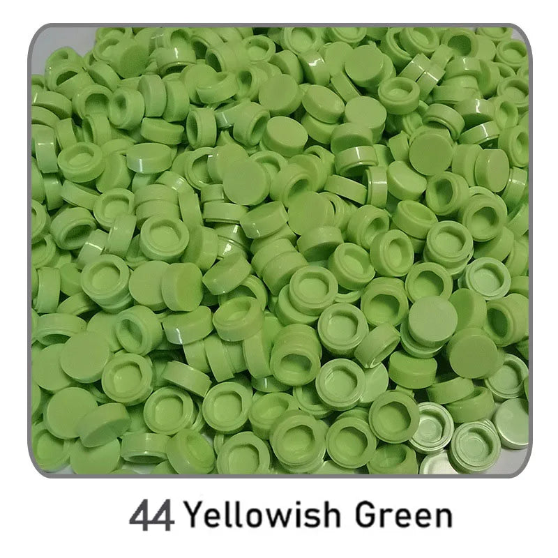 1000Pcs Tile 1x1 Round Building Blocks | 52 Color DIY Educational Creative Toy Set close-up view