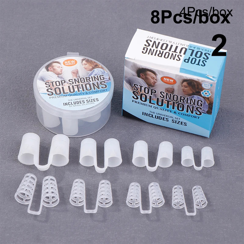 Silicone Anti Snore Nasal Dilators | Snoring Aid Nose Clip Set close-up view