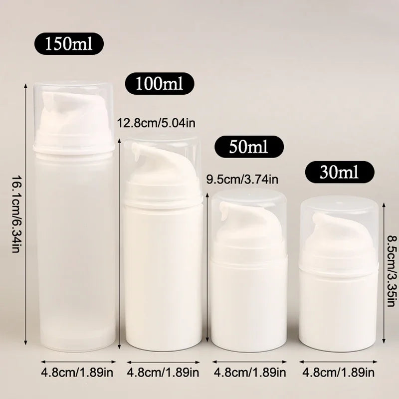 30/50/100/150ML Travel Pump Bottle Dispenser Empty Lotion Bottles Refillable Vacuum additional angle