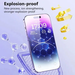 5Pcs HD Tempered Glass Screen Protector For iPhone 11 12 13 14 15 16 17 Pro Max 14 15 16 Plus 16 Air Glass Anti-Scratch Film