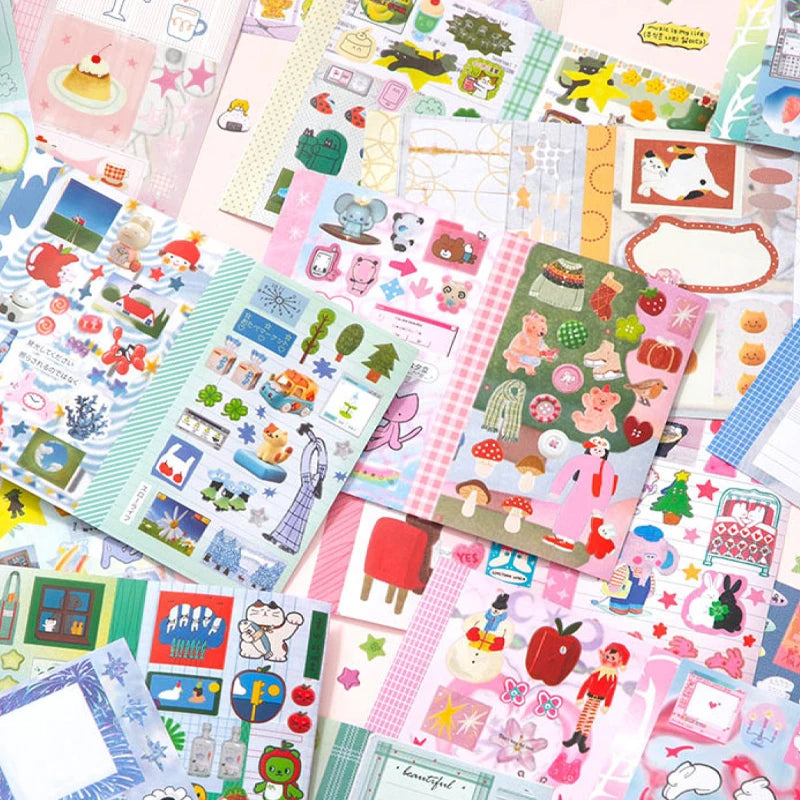 Mr. Paper Duplex Sticker Book 30 Sheets | Korean Cute Style Creative Handbook Materia lifestyle view