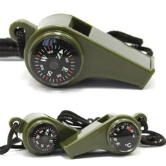 3-in-1 Compass Whistle Thermometer | Portable Outdoor Survival Tool