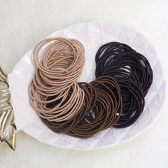 100PCS/Set Hair Ties Elastic Rubber Bands for Women Men Thin Hair Rubber Bands Ponytail Scrunchies H