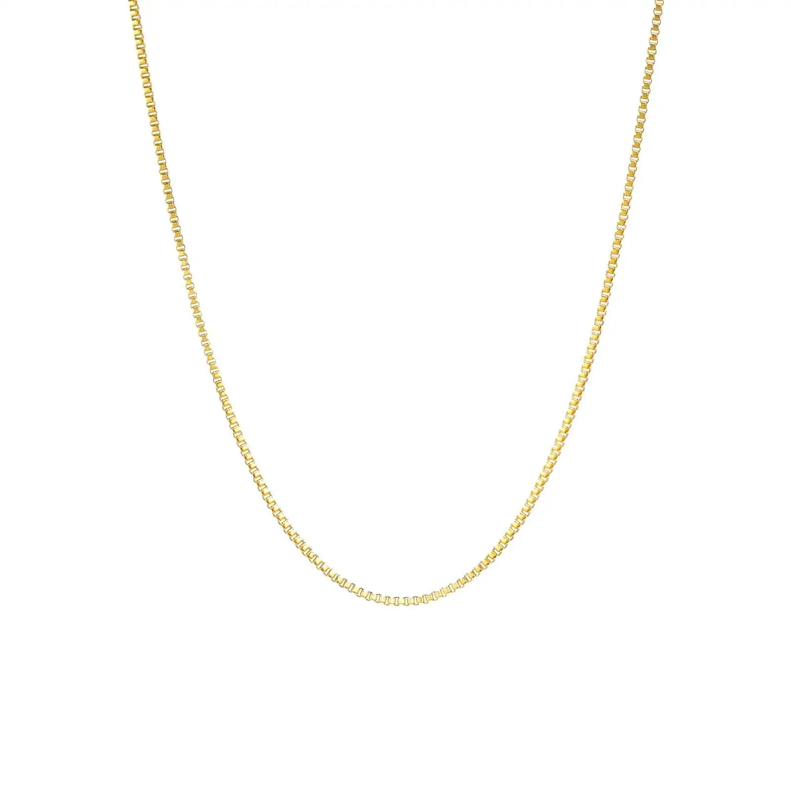 Stainless Steel Box Chain Necklace for Women | Hip Hop Fashion Jewelry Gift detail view