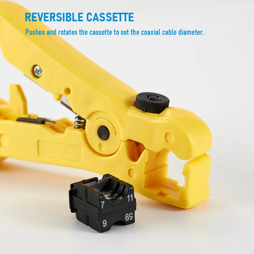Multi-Functional Coaxial Cable Stripping Pliers | Wire Stripper Tool for UTP/STP RG additional angle