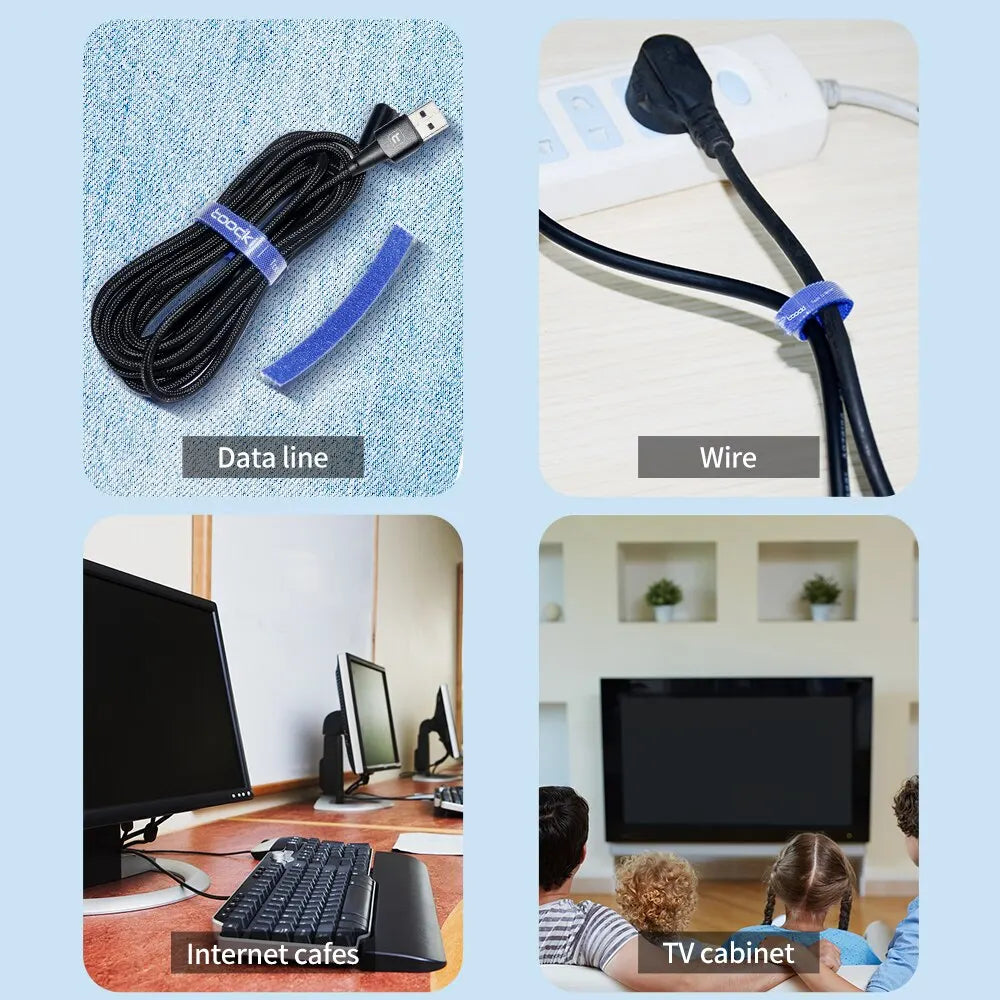 Toocki 5m Organizer Cable Management Tearable Organizador Cables 10mm Width Winder Ti alternate view