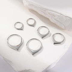Simple Fashion Silver Color Metal Carving Pattern Hoop Earrings for Women Anniversary close-up view