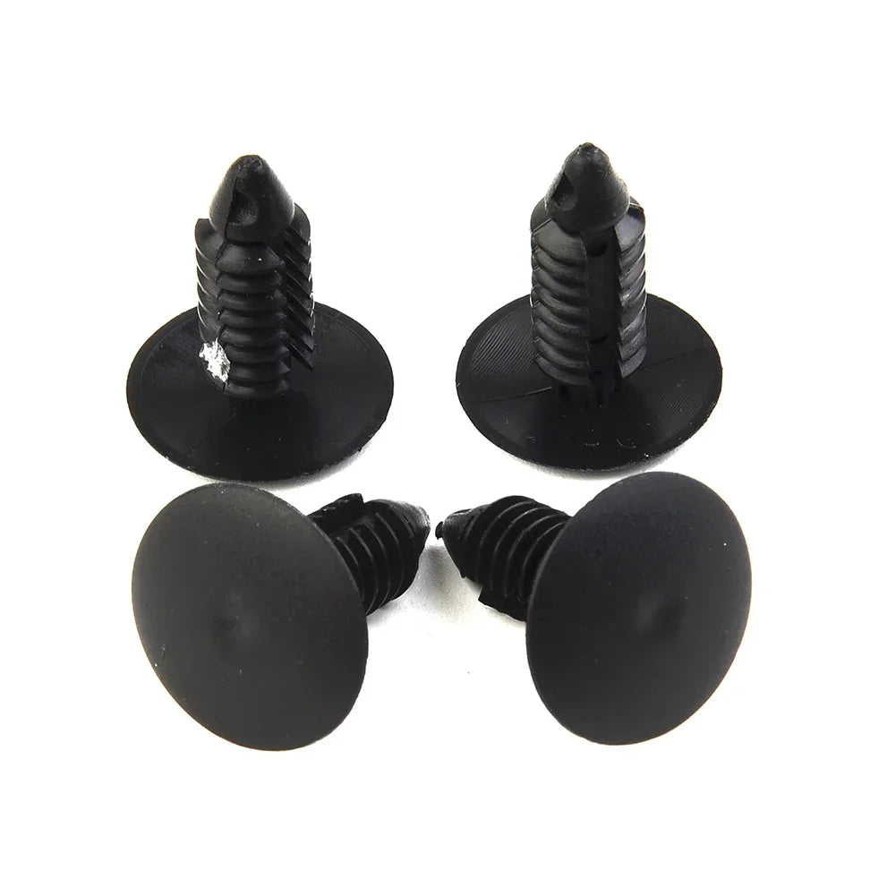 Gloss Black Plastic Plate Hole Clips for 6-7mm Holes, Set of 4 lifestyle view