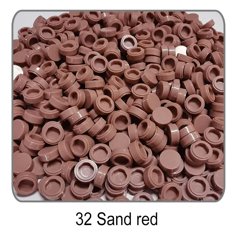 1000Pcs Tile 1x1 Round Building Blocks | 52 Color DIY Educational Creative Toy Set lifestyle view