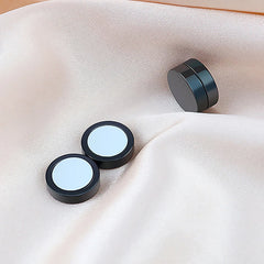 1/16 Pairs Magnetic Stud Earrings Men Stainless Steel Non-Piercing Cross Dangle Hoop E close-up view