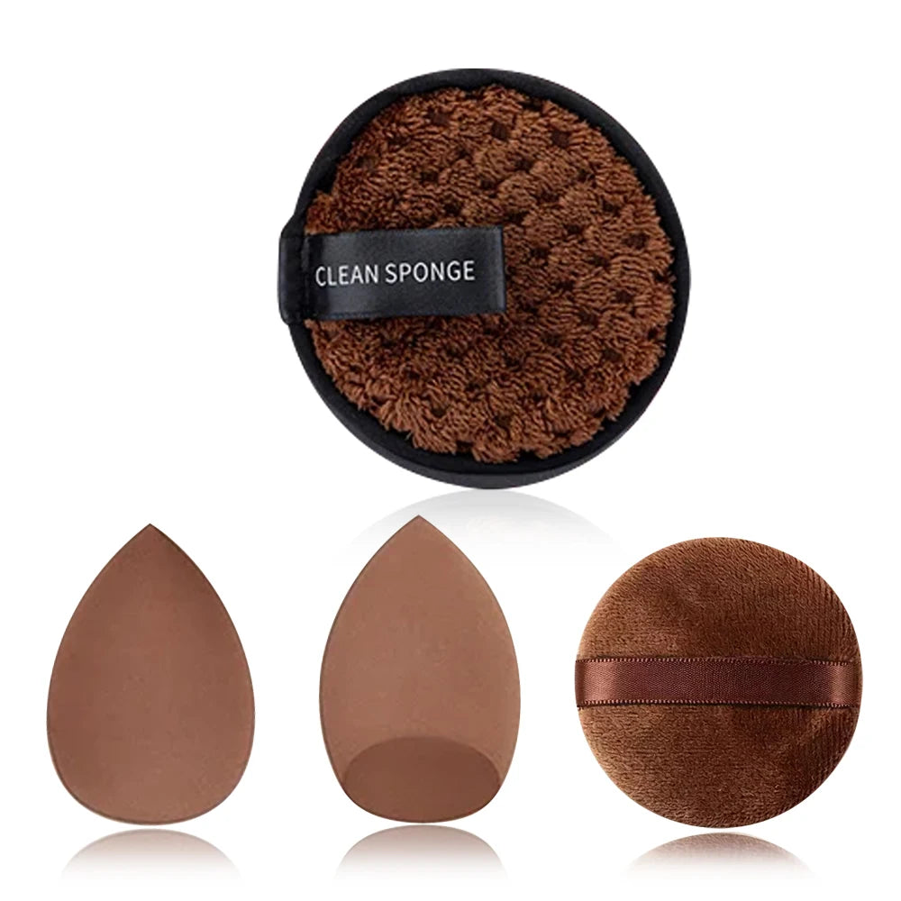 33pcs beauty set makeup kit large and small beauty sponges for flawless makeup applica close-up view