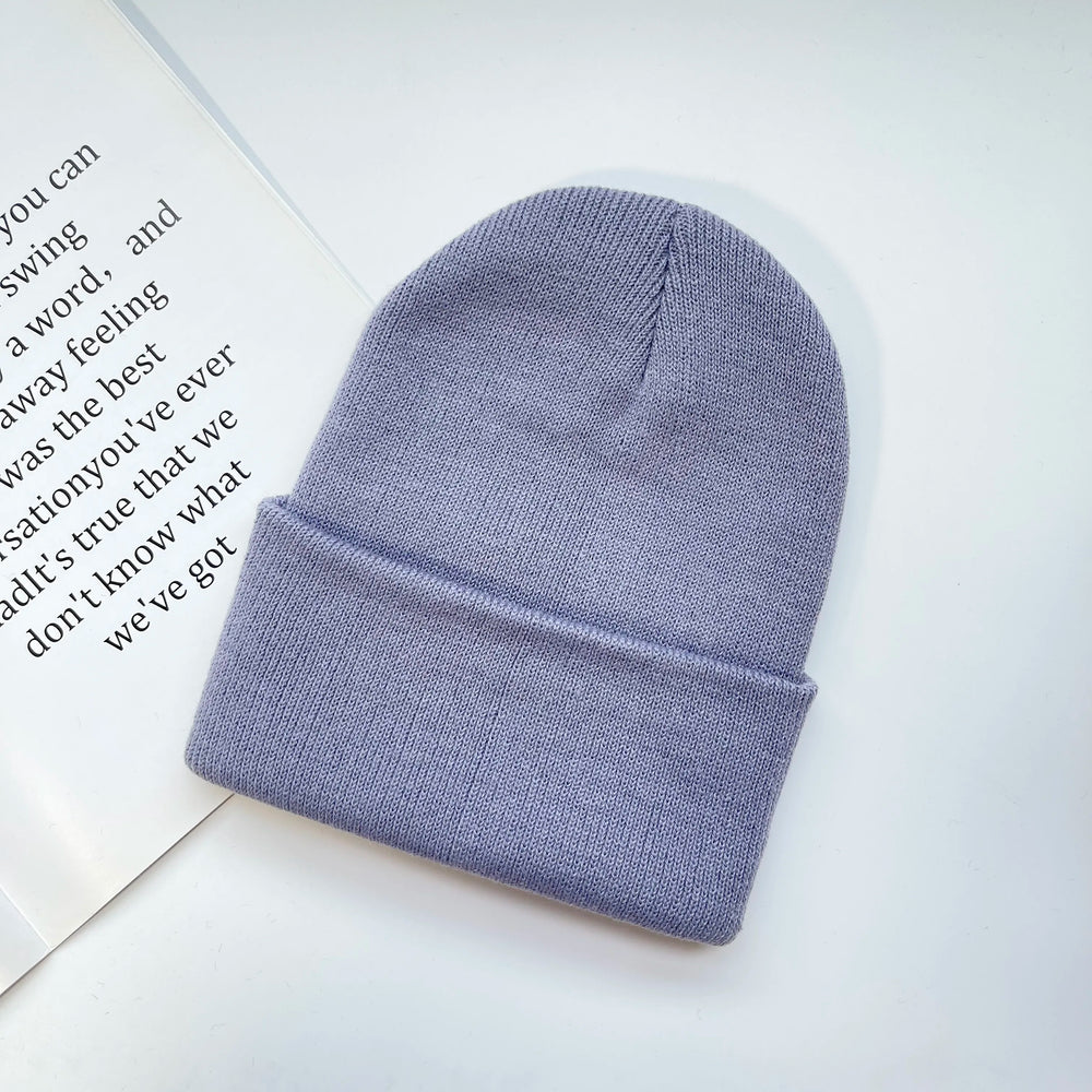 MLFO Colorful Knit Beanie with Ear Flaps | Unisex Winter Hat detail view