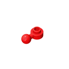Gobricks GDS-1500 Hinged Plate 1x1 with Ball Head | Compatible Building Brick close-up view