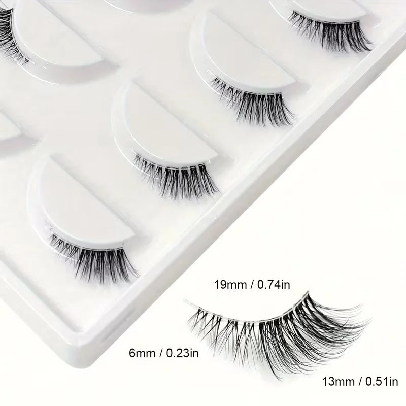 Natural Look Curly Half Lashes | 5 Pairs for Volume and Definition alternate view