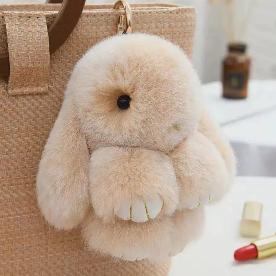 Women's Rabbit Fur Keychain Bag Car Pendant Jewelry for Bags alternate view