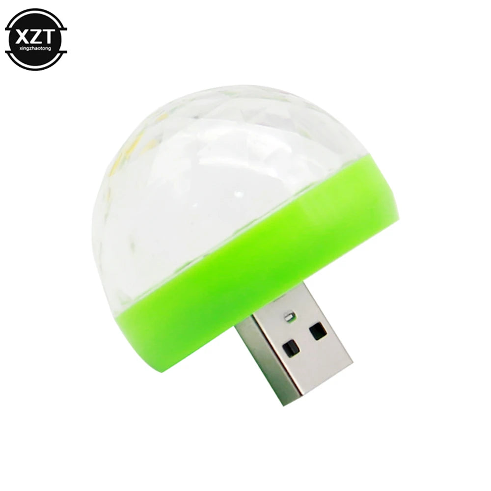 Mini USB LED Car Atmosphere Light | RGB Music Sound Control DJ Disco Lamp detail view