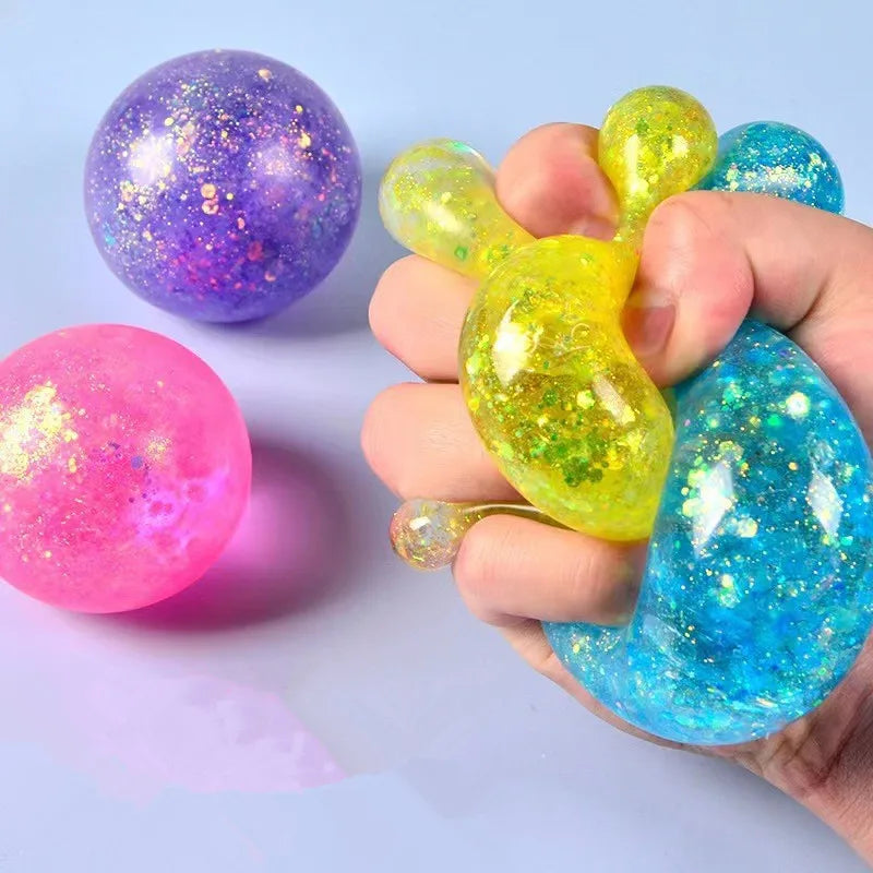 Maltose Colorful Aurora Stress Reliever Toy Cute Slow Rebound Squeezing Venting Toy fo close-up view