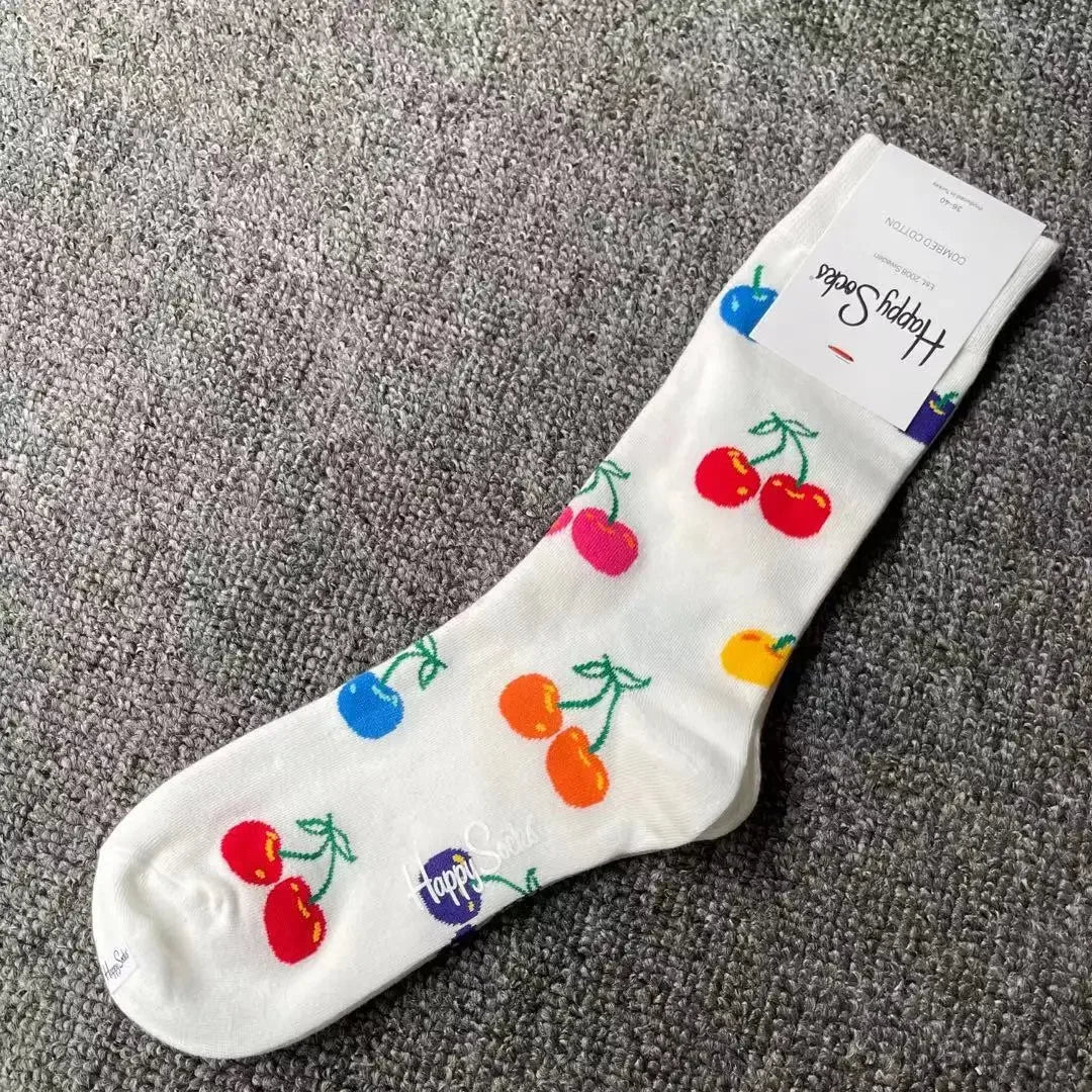 Multicoloured Socks Women Men Sports Socks Funky Dress Socks Casual Cotton detail view