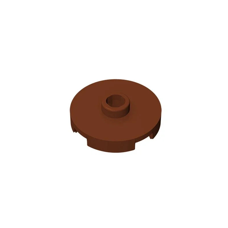 Gobricks GDS-1041 Tile Round 2x2 with Open Stud | Compatible Building Block for DIY Ed close-up view