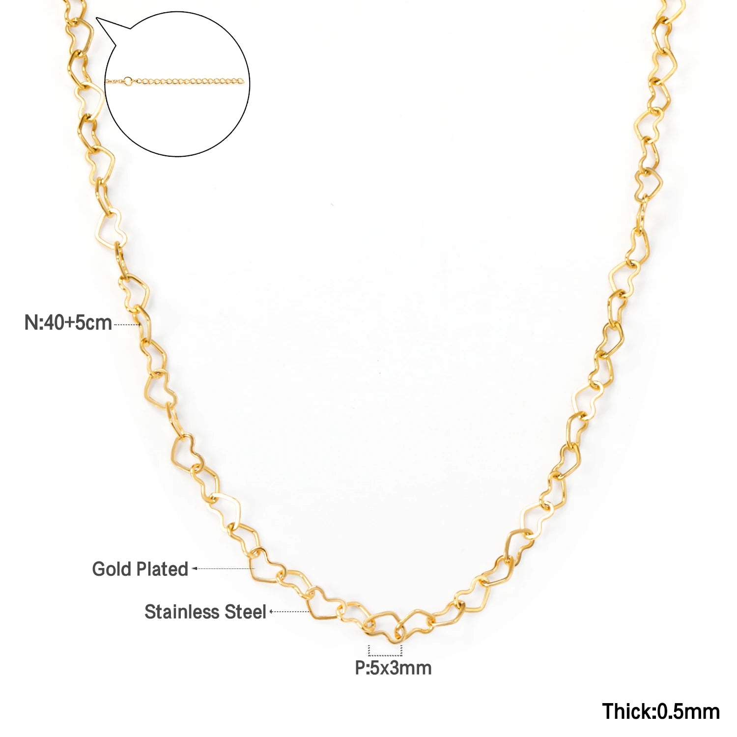LUXUKISSKIDS Fashion Collier Simple Heart Girls Pendant Necklace Small Love Shape Sta lifestyle view