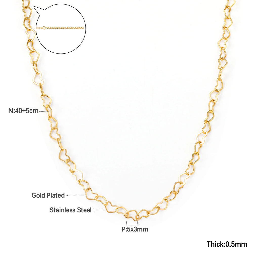 LUXUKISSKIDS Fashion Collier Simple Heart Girls Pendant Necklace Small Love Shape Sta lifestyle view