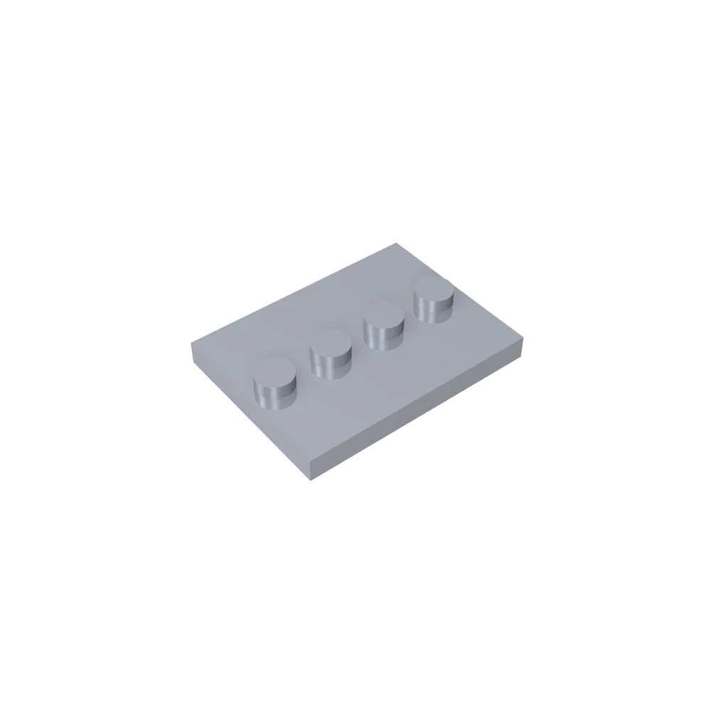Gobricks GDS-980 Tile, Modified 3 x 4 with 4 Studs in Center | Compatible Building Bl lifestyle view
