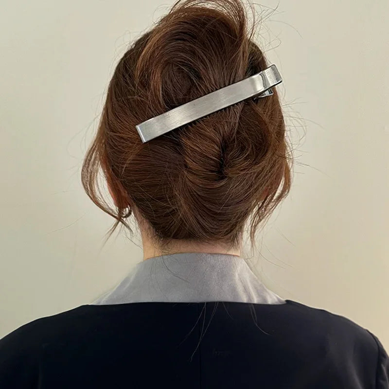 Korean Women Elegant Hair Clips Barrettes for Girls Metal Hair Claws Hairpin Bangs Duckb detail view