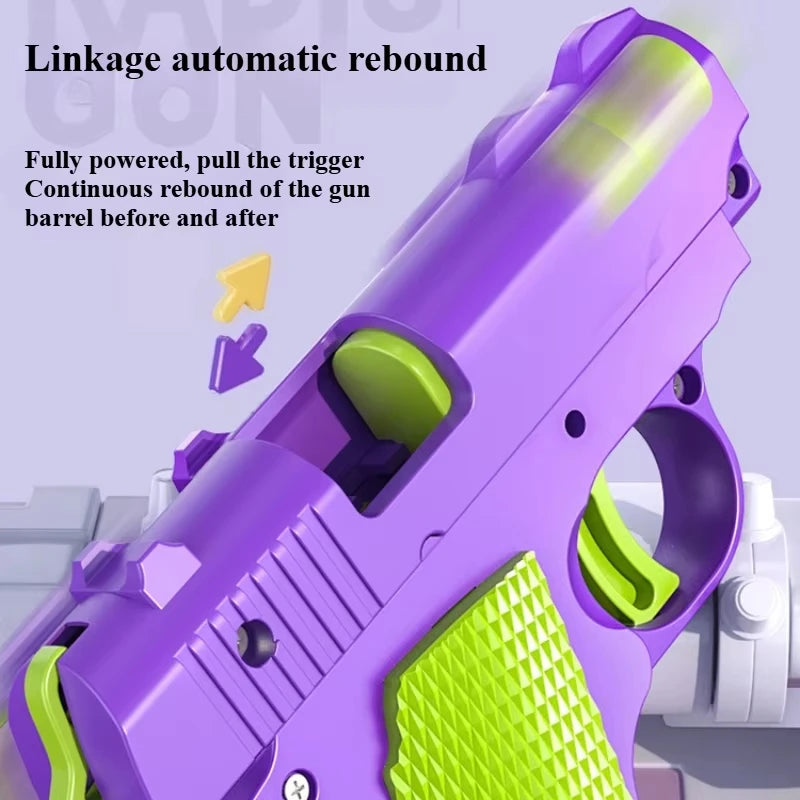 3D Printed Gravity Fidget Stress Relief Mini Pistol Toy | Manual Burst Decompression alternate view