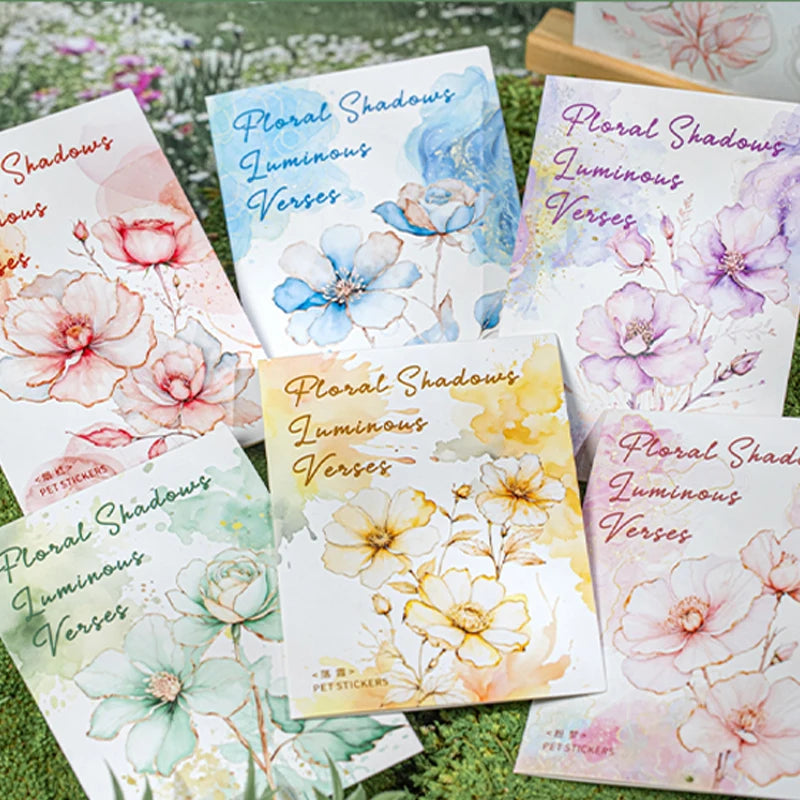 Mr Paper 45pcs Floral Landscaping Foil Stamping Stickers DIY Handbook Calendar Card Diary Phone Case