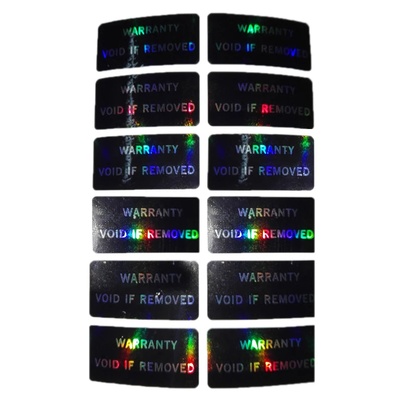 100 Pack Tamper Proof Warranty Stickers | Security Seal Void Labels detail view