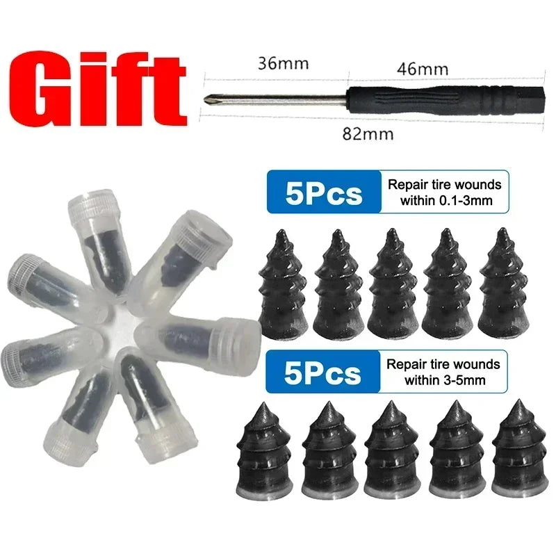 10/20/30Pcs Car Tyre Repair Rubber Nails Set Universal Cars Motorcycle Patch Nails Truck detail view