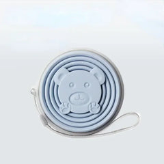 180ml Outdoor Silicone Folding Cup Travel Casual Mug Cartoon Bear Collapsible Reusable close-up view