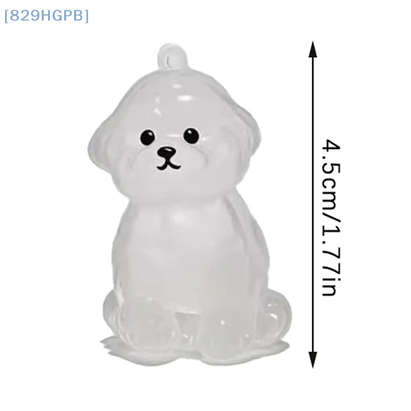 Clear Puppy Hair Memorial Keepsake Capsule Pet's Dog Fur Container DIY Pendant Keychain detail view