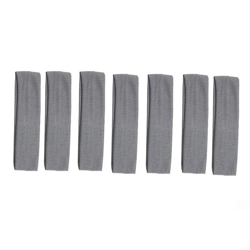 7Pcs Solid Elastic Hair Bands Yoga Headband Women Men Simple Sports Running Absorb additional angle