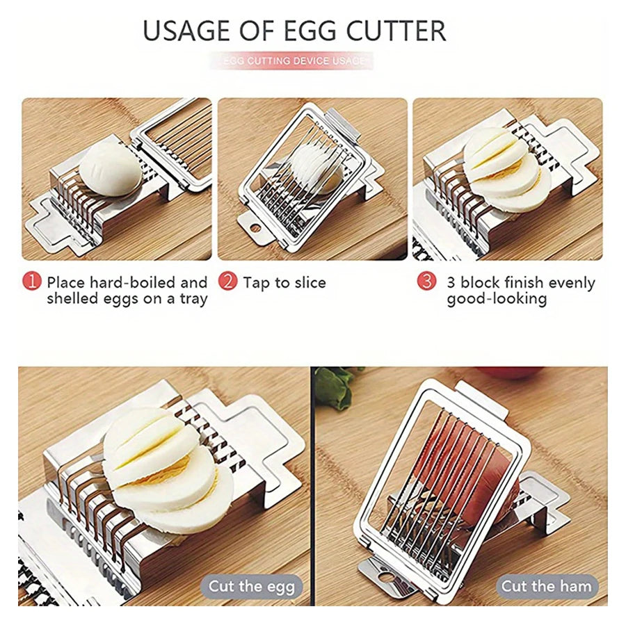Stainless Steel Egg Slicer | Multi-Functional Kitchen Tool lifestyle view